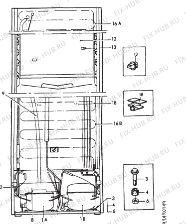 Взрыв-схема холодильника Electrolux ER3404B - Схема узла Section 4